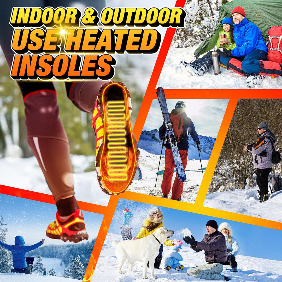 Rechargeable Heated Insoles with Remote Control – Heat Hollow