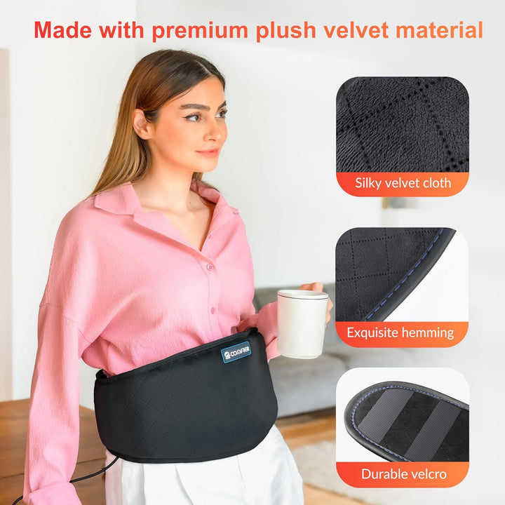 Heated Back Wrap with 4 Massage Motors and Vibration – Heat Hollow