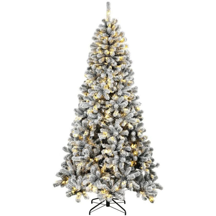 Heat Hollow Flocked Northern Pine Christmas Tree with 250 LEDs