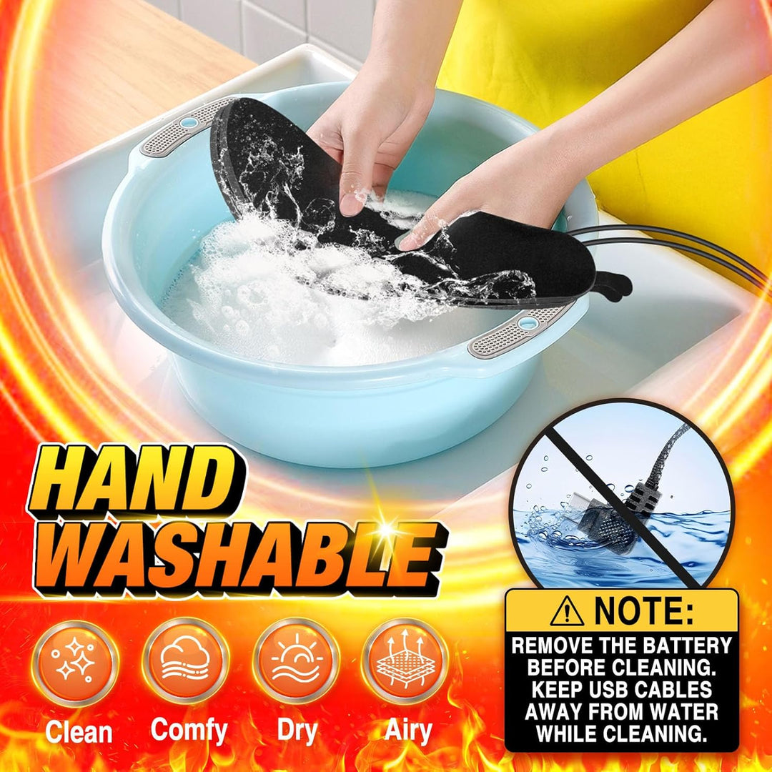 Rechargeable Heated Insoles with Remote Control – Heat Hollow