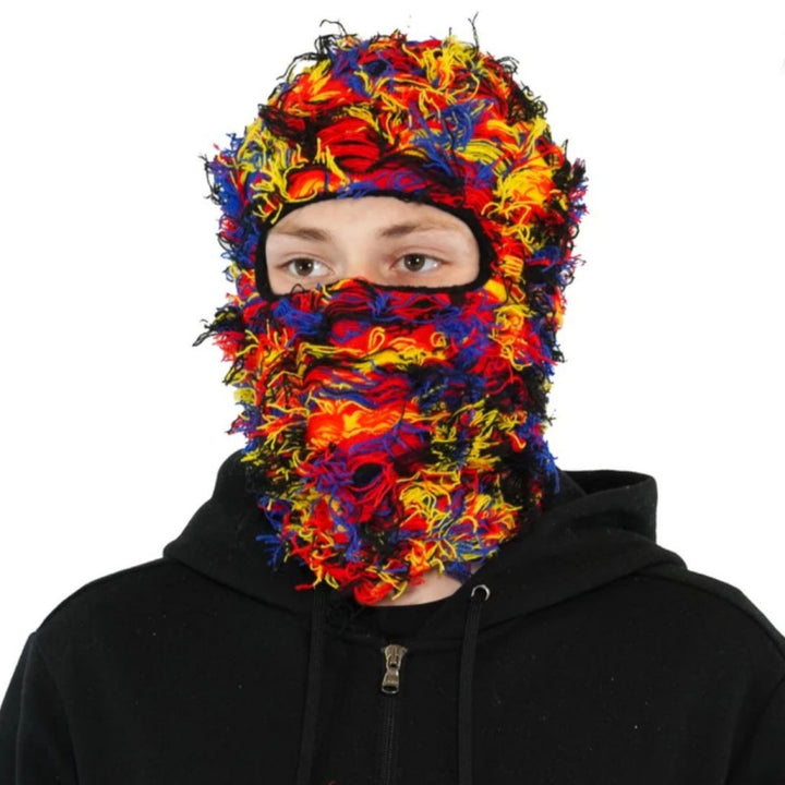 Knitted Camouflage Balaclava For Men And Women, Handmade