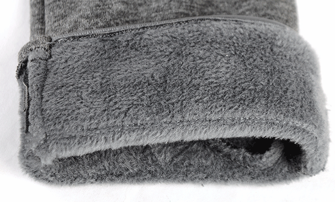 Black mens touchscreen gloves with buckle cuff