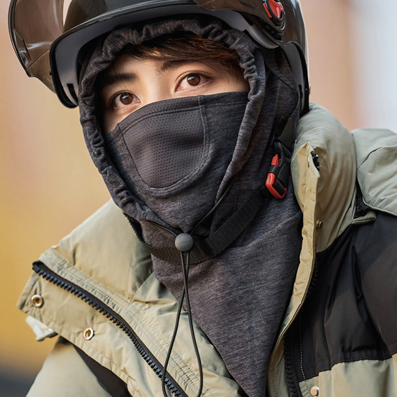 Hooded Face Mask with Neck Warmer for Cycling and Skiing