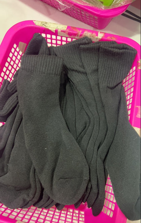 Thick terry plush winter socks in beige