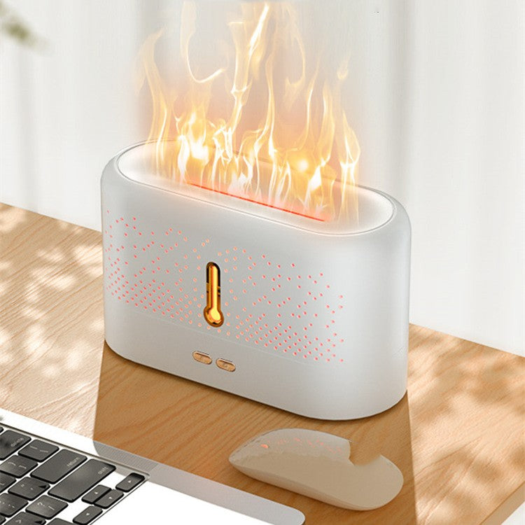 Ultrasonic Flame Aroma Diffuser, 200ml, Essential Oil Gift Set