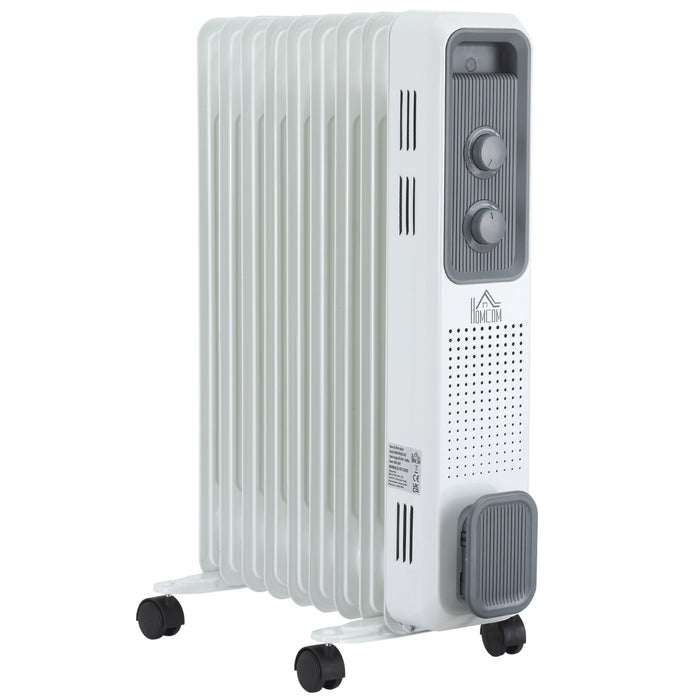 Heat Hollow Oil Filled Radiator 2000W with 9 Fins and Thermostat