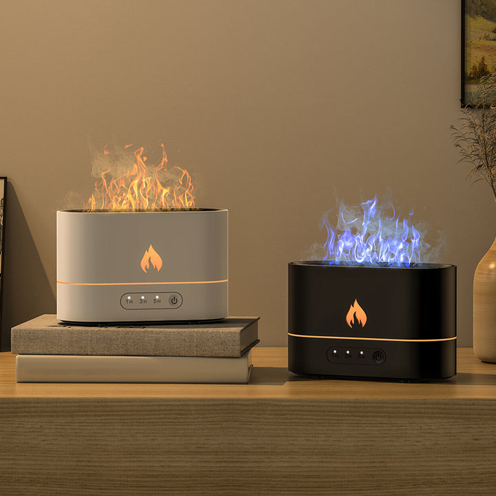 Square Flame Aromatherapy Humidifier, Silent USB Atmosphere Light