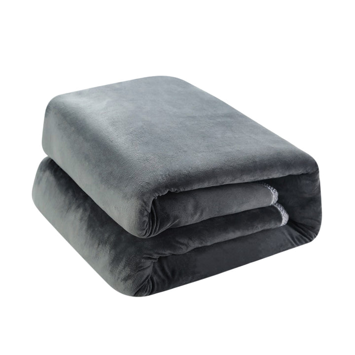 Simple Grey Tweed Electric Heated Blanket For Home