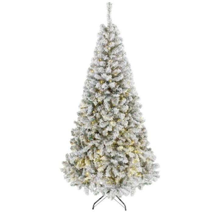 Heat Hollow Snow-Flocked Fir Christmas Tree with 400 Lights, 7.5ft