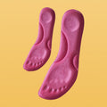 Red self warming plush insoles