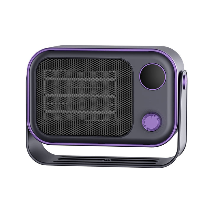 Grey and purple retro wall fan heater