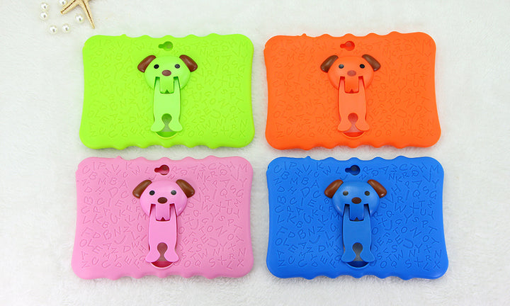 Kids tablet in blue silicone case