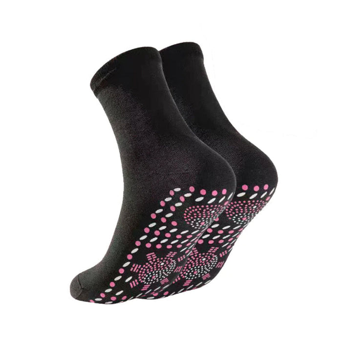 Heat Hollow™ Self-Warming Tourmaline Acupressure Socks, 2 Pairs