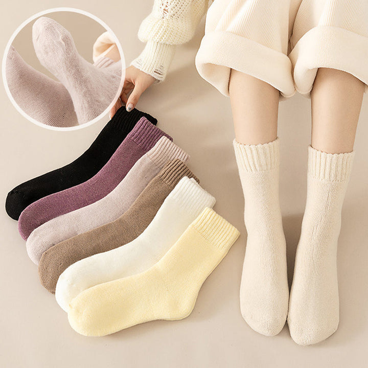 Fleece-Lined Thermal Socks, 3-Pair Set with Moisture Wicking