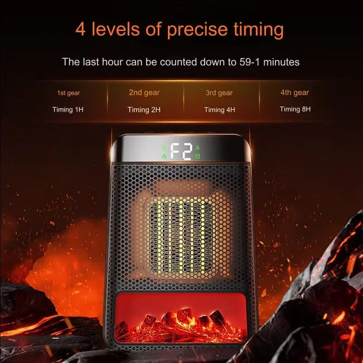1500W Portable Electric Heater PTC Heating Fan Mini Space Heater