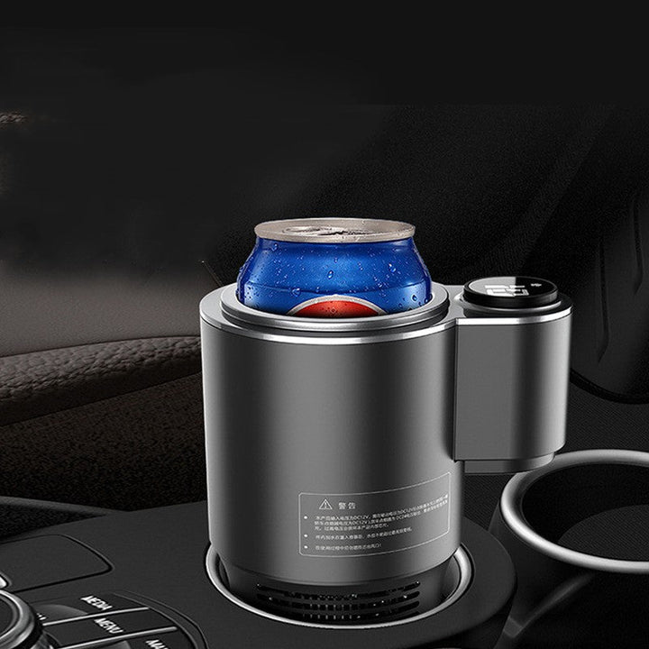 Car Cup Cooler and Warmer 2-in-1 | Cools to 0°C, heats up to 60°C | DC12V connection for car and home with cigarette lighter