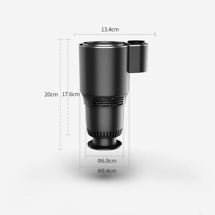 Car Cup Cooler and Warmer 2-in-1 | Cools to 0°C, heats up to 60°C | DC12V connection for car and home with cigarette lighter