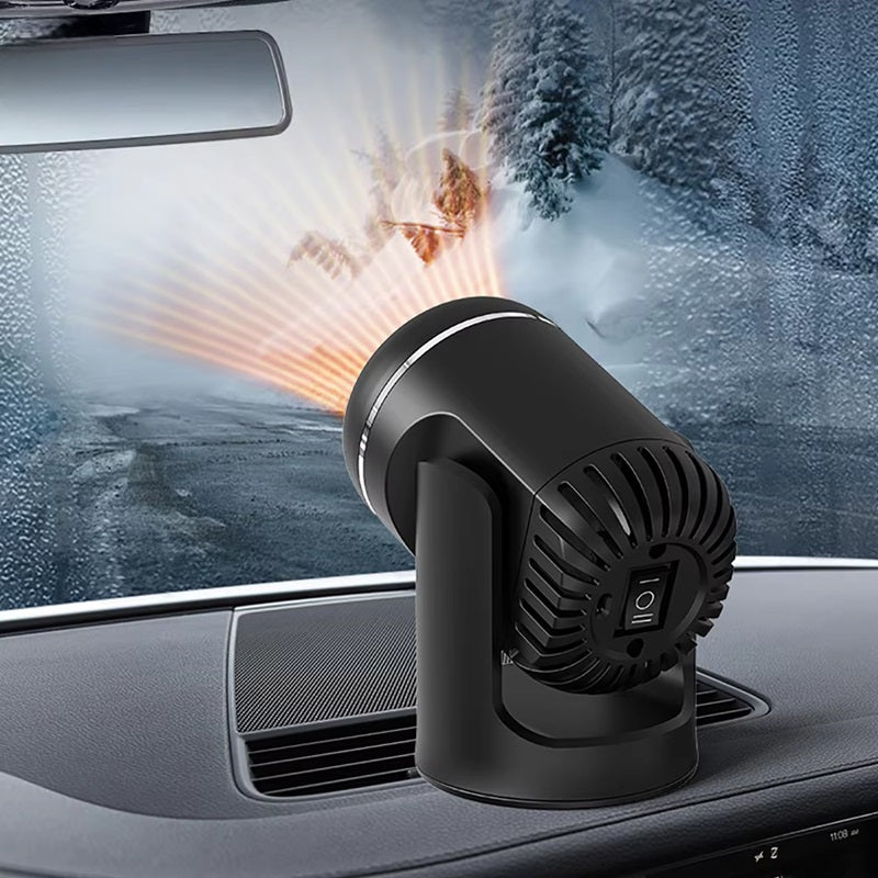 Car Heater 12 V | 360° Rotatable, Heating and Cooling Function | PTC Heating Element with Overheat Protection for Cigarette Lighter