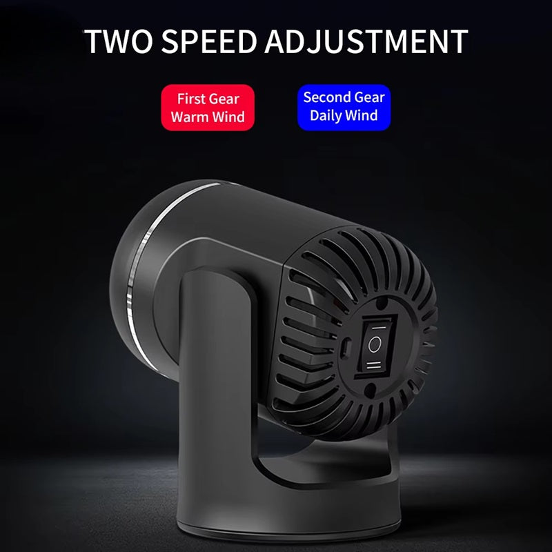Car Heater 12 V | 360° Rotatable, Heating and Cooling Function | PTC Heating Element with Overheat Protection for Cigarette Lighter