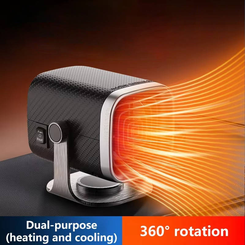 Car Heater Windscreen De-Icer 12V/24V | Ceramic Fast Heating 120W/150W | 360° Rotatable for Clear Windscreen Visibility
