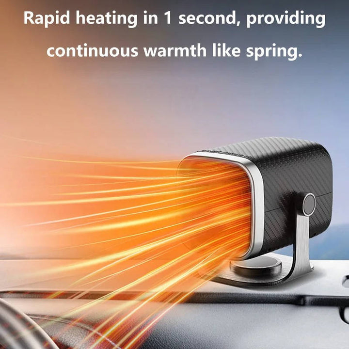 Car Heater Windscreen De-Icer 12V/24V | Ceramic Fast Heating 120W/150W | 360° Rotatable for Clear Windscreen Visibility