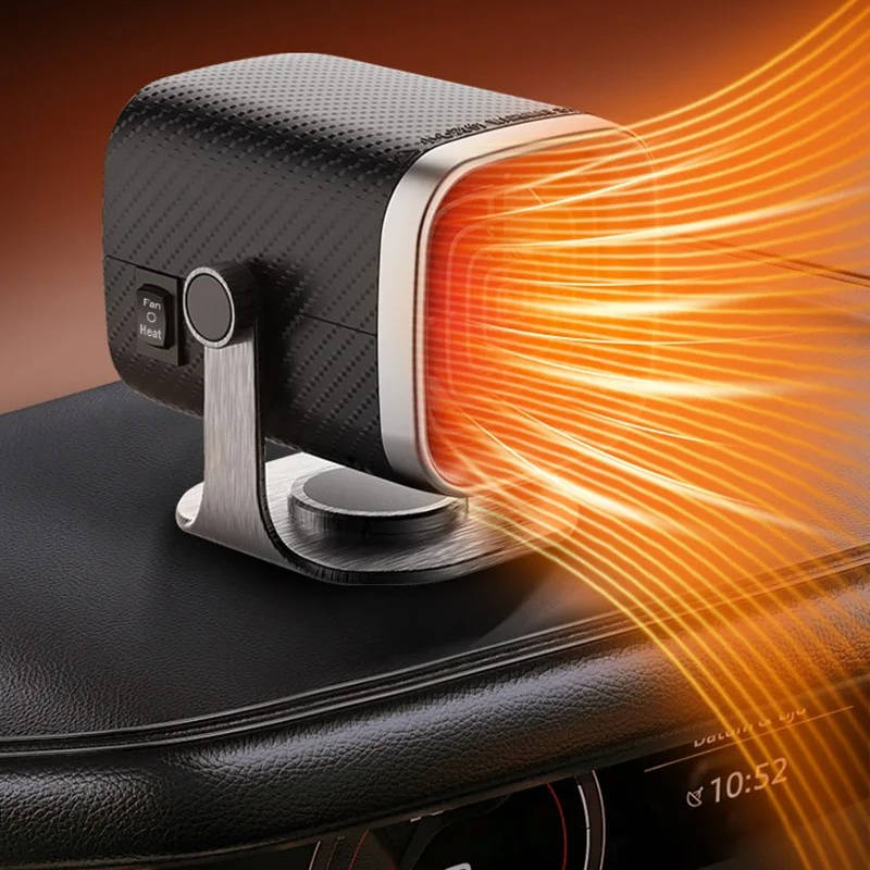 Car Heater Demister 12V/24V | Ceramic Quick Heater 120W/150W | 360° Rotatable for Clear View on Windscreen