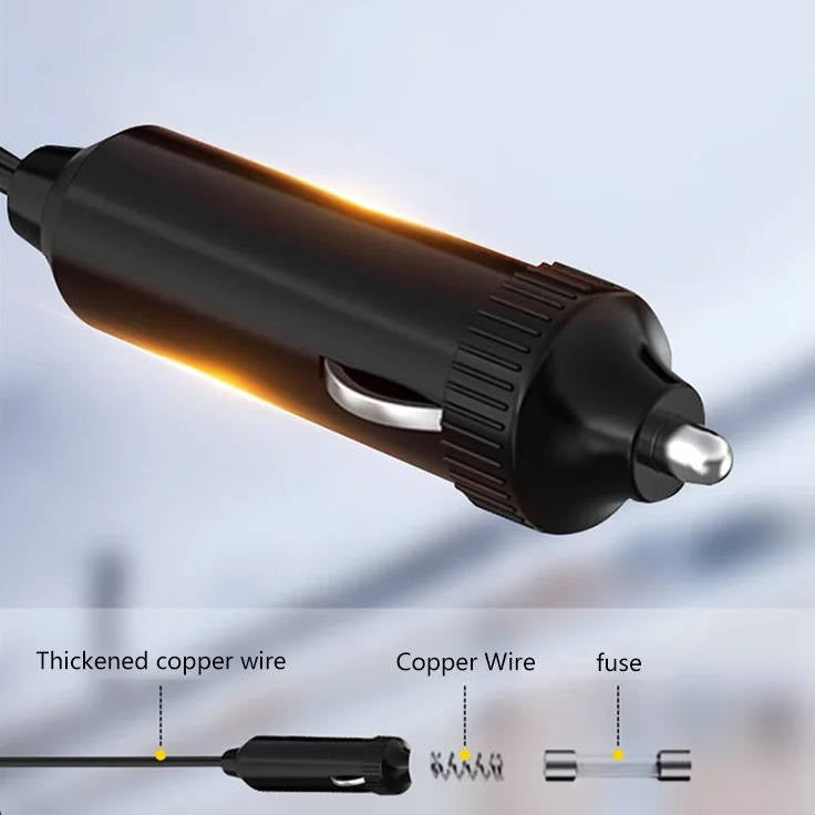 Car Heater Windscreen De-Icer 12V/24V | Ceramic Fast Heating 120W/150W | 360° Rotatable for Clear Windscreen Visibility