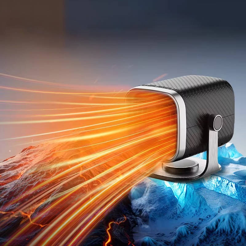 Car Heater Windscreen De-Icer 12V/24V | Ceramic Fast Heating 120W/150W | 360° Rotatable for Clear Windscreen Visibility