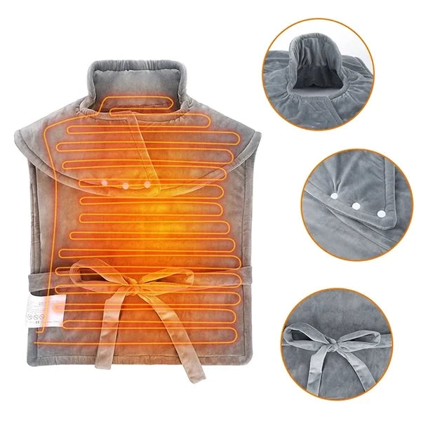 Neck &amp; Back Heating Pad with 10 Heat Settings – Heat Hollow
