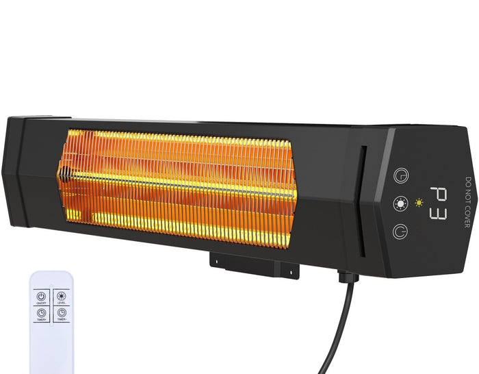 Heat Hollow Infrared Patio Heater 1500W Wall-Mounted with Remote