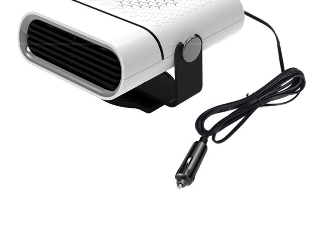 Compact car heater fan on dashboard