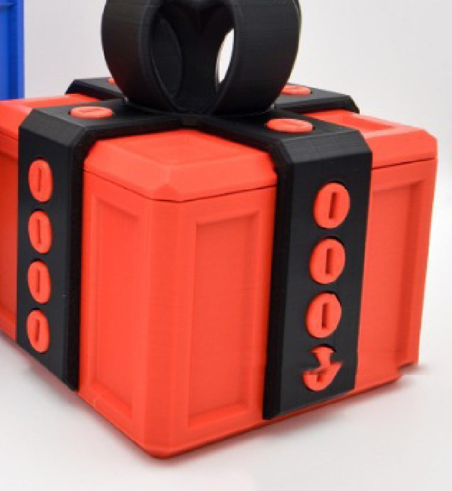 3D-printed prank gift box with screws