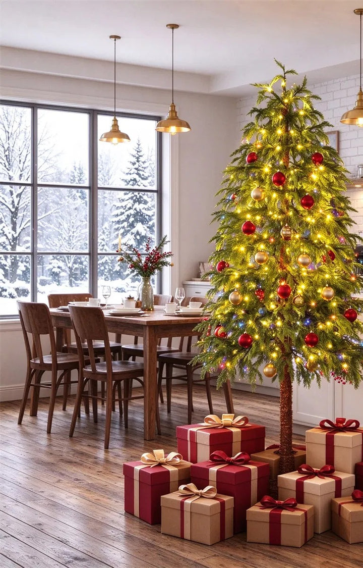 Cypress style pre-lit Christmas tree