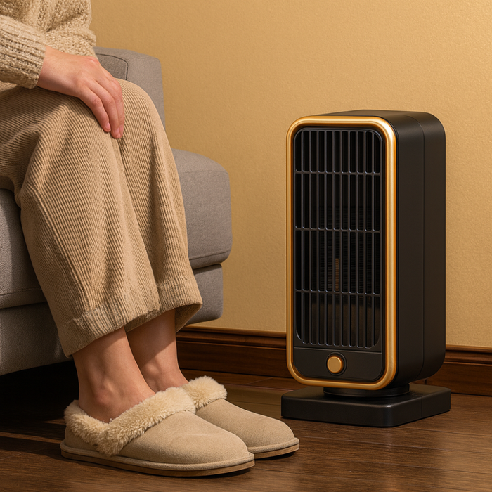 Heat Hollow™ 500W Quiet Ceramic Mini Heater with Tip-Over Protection