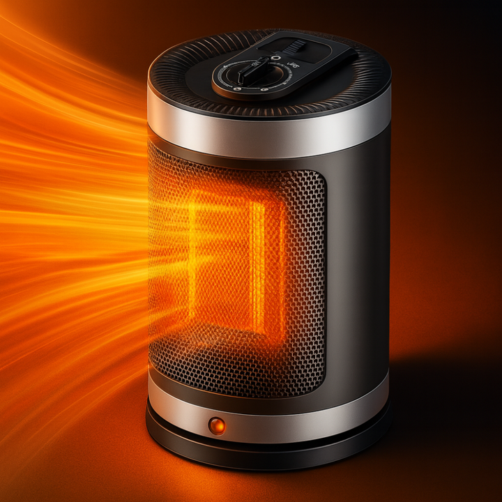 Portable 900W Ceramic Electric Fan Heater with Adjustable Thermostat
