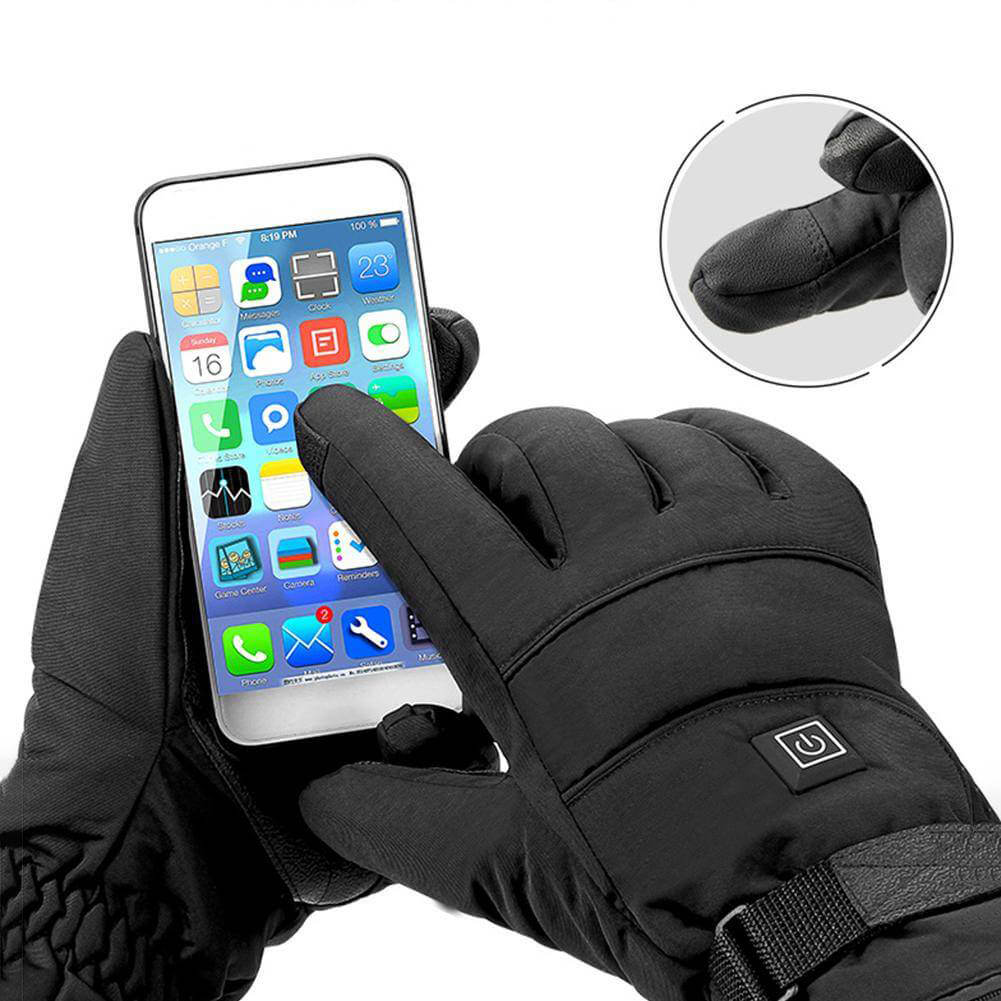 Waterproof Unisex Heated Gloves with 3 Levels and Touchscreen