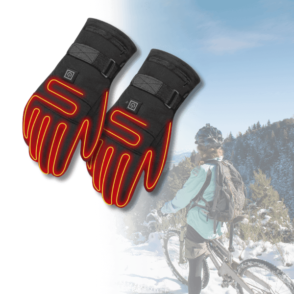 Waterproof Unisex Heated Gloves with 3 Levels and Touchscreen