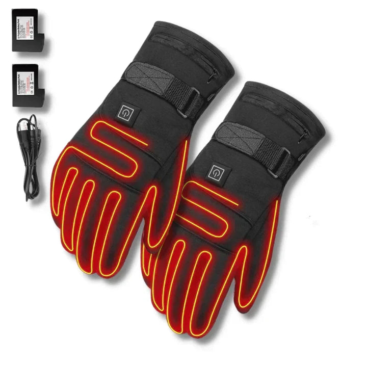 Waterproof Unisex Heated Gloves with 3 Levels and Touchscreen