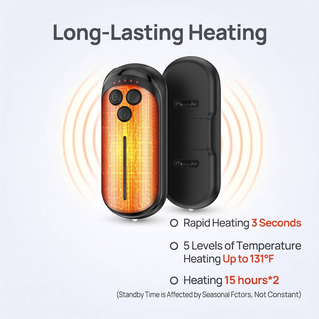 Heat Hollow™ Rechargeable Hand Warmers 2-Pack, Up to 15 Hours