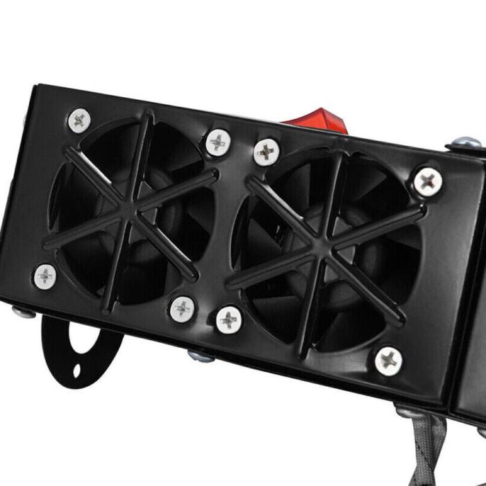 Electric Car Heater 500W | 12V Ceramic Heating Element with 4 Fans | Quick Defrosting &amp; Quiet Operation