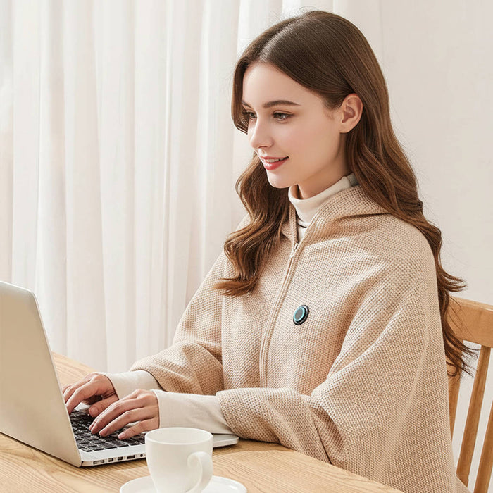 Heat Hollow™ 8-Zone Heated Shawl with USB-C and Zip Closure