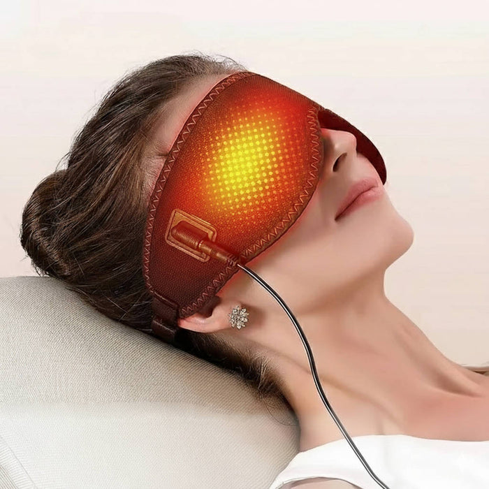 Heat Hollow™ USB Heated Eye Mask With 3 Heat Levels and Vibration