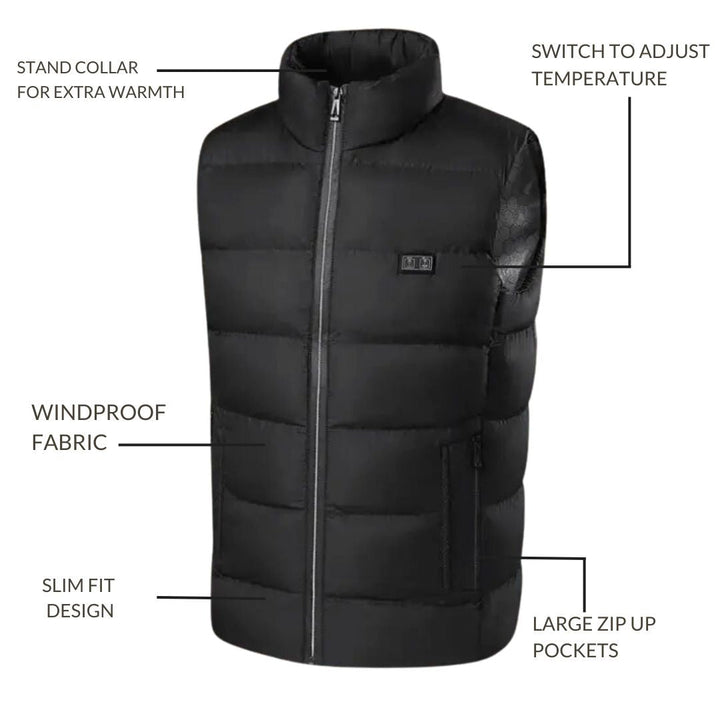 Rechargeable Heated Gilet Adjustable Unisex Body Warmer