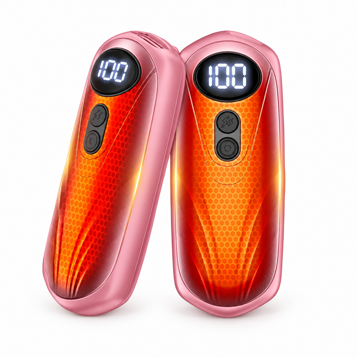 Heat Hollow™ 2-in-1 Rechargeable Hand Warmers with Five Heat Levels
