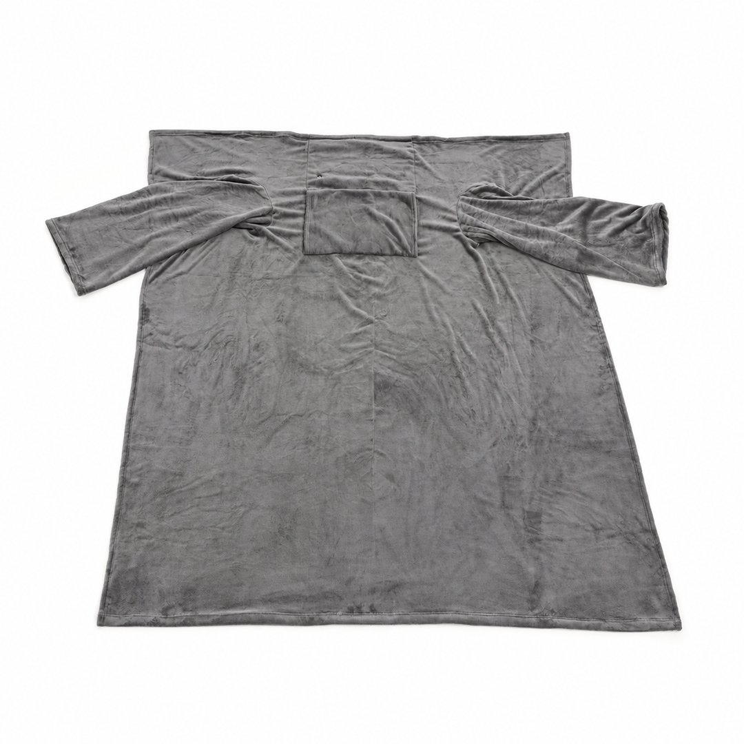 Heat Hollow™ Heated Wearable Blanket with Sleeves and Chest Heat Panel