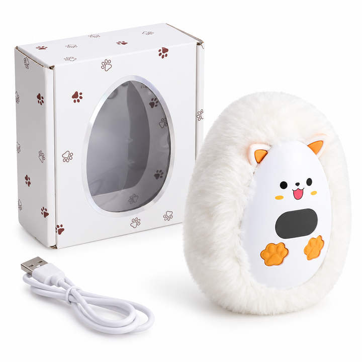 Heat Hollow™ Rechargeable Fox Hand Warmer with Digital Display