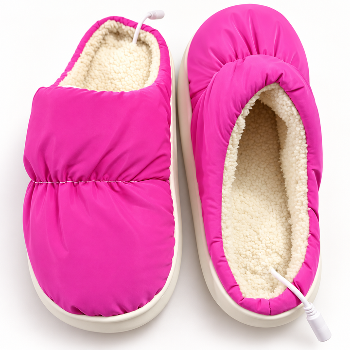 Heat Hollow™ USB Heated Slippers with Non-Slip Sole and Rapid Heating