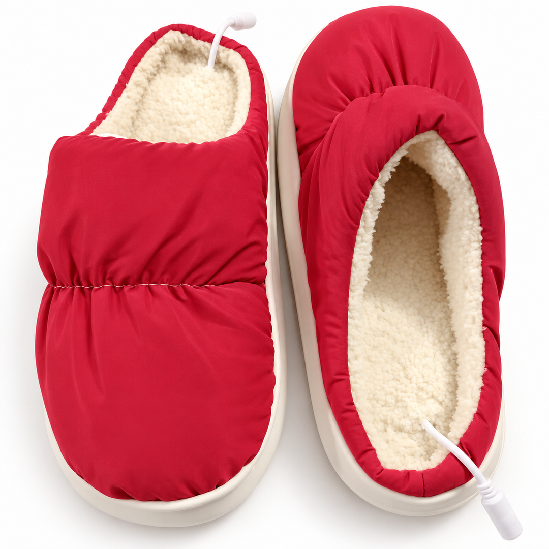 Heat Hollow™ USB Heated Slippers with Non-Slip Sole and Rapid Heating