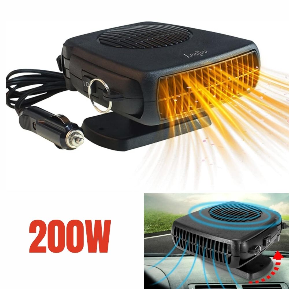 Ceramic Car Heater 12V | 150-300W Heating and Fan Settings | Quick Demisting &amp; Heating for Any Vehicle