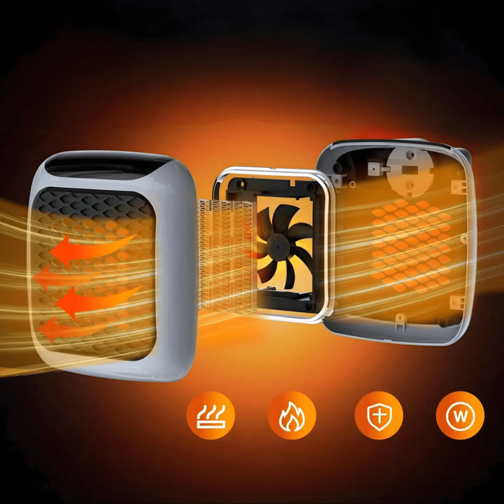 Heat Hollow™ Ceramic Wall Heater with Thermostat, 16–32 °C